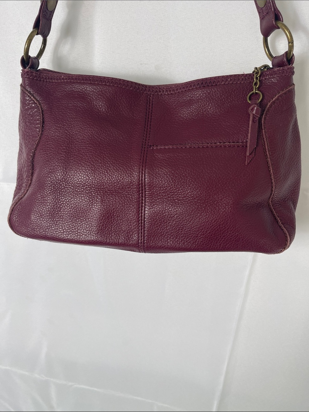 The Sak Leather Shoulder Bag in Deep Plum - Picture 6 of 15